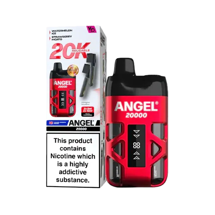 Angel-20000-Disposable-Rechargable-Dual-Pod-Kit-Red-Edition Red Edition angel 20k-2x (2ml + 10ml) - Image 1