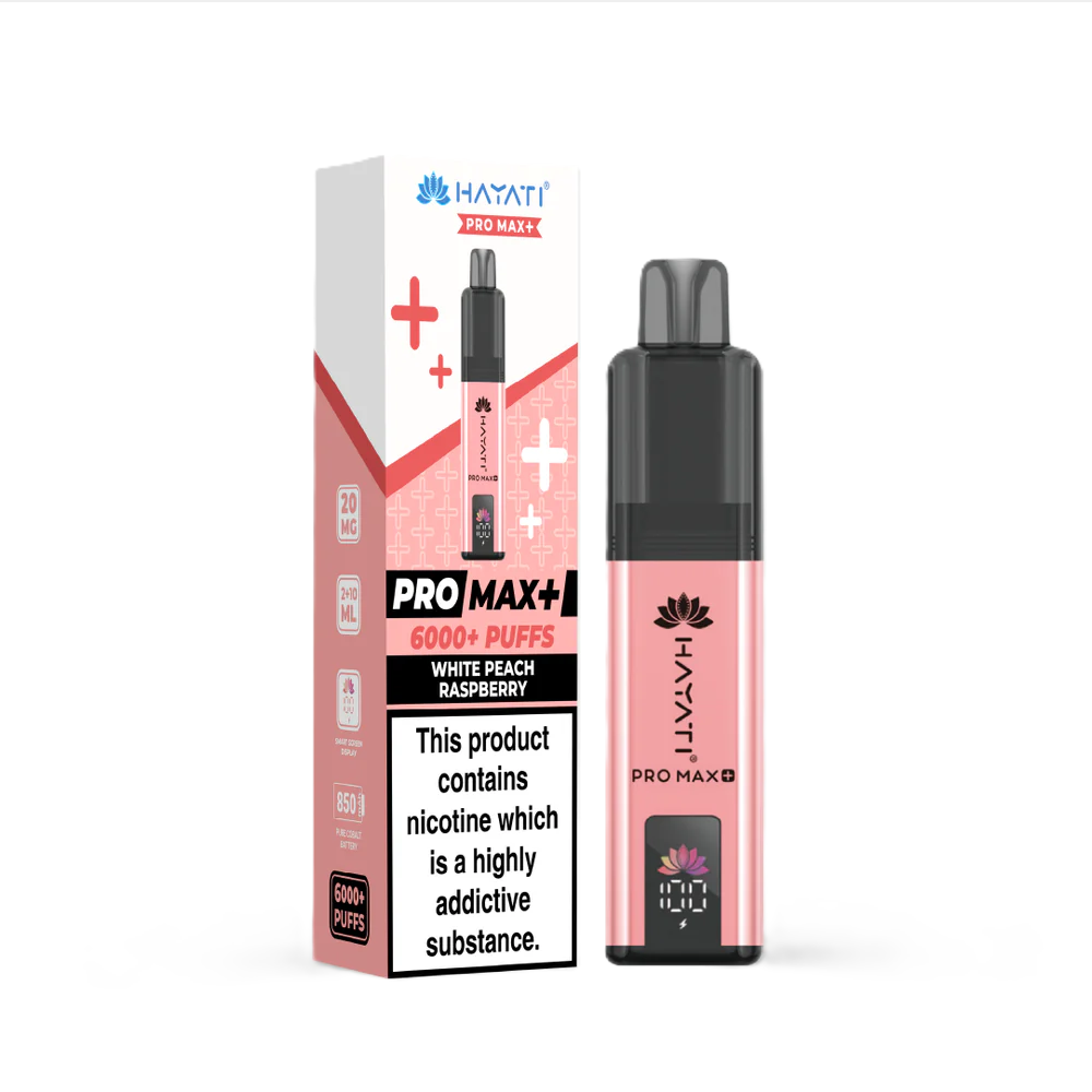 WhitePeachRaspberry_HayatiProMax_Kit6000withbox White Peach Raspberry-hayati-pro-max-plus-6k - Image 1